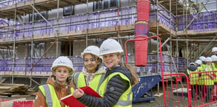 Hard hats for building lessons