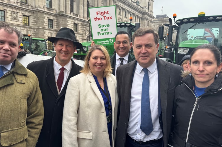 Mel Stride at the farmers rally on Monday