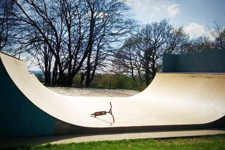 The original half pipe at St Ann's Chapel, prior to it being removed in 2018