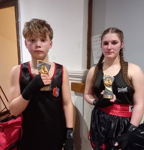 Tavistock boxers Axel Shewry and Leah Copley