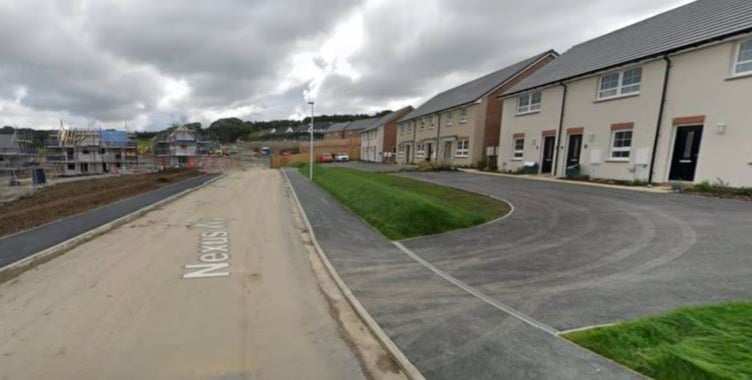 Where the missing link will be built on the Meldon Fields estate in Okehampton. Picture: Google Street View.